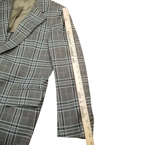 True Vintage 42R Green Plaid Kingsridge Blazer Jacket Sport Coat Union Made - Picture 8 of 12